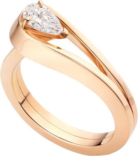 Repossi Serti Inverse Diamond Ring - Rose Gold