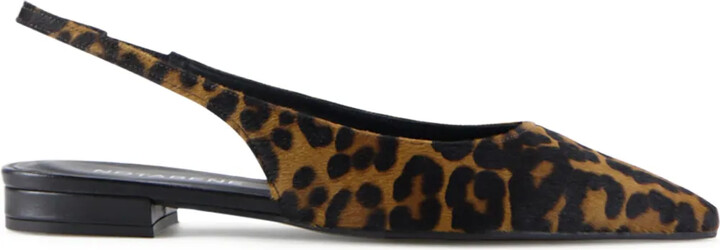 Nota Bene Gilda leopard-print slingback ballerinas