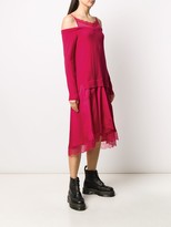 Thumbnail for your product : Twin-Set Lace-Trim Midi Dress