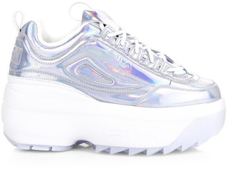 fila silver shoes