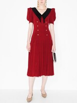 Thumbnail for your product : Alessandra Rich Heart-Print Pleated Dress