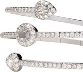 Thumbnail for your product : David Morris 18kt white gold Rose Cut Diamond Flexi Wrap bangle