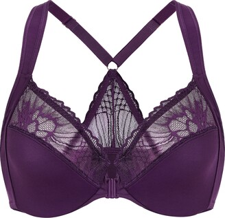 Victoria's Secret Plunge Padded Purple Smooth Stretch Front Clasp Bra 36B