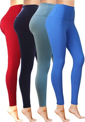 Luxleg High Waisted Stretchy Squat Proof Ankle Length Comfortable Leggings  Packs(L-XL - ShopStyle