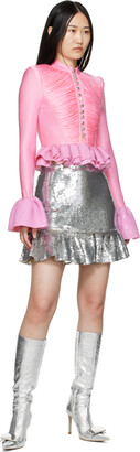 Rabanne Silver Sequinned Miniskirt