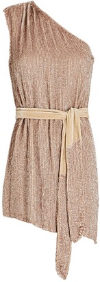 retrofete Ella One-Shoulder Sequin Dress