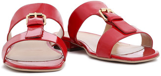 Sergio Rossi Buckle-detailed Patent-leather Sandals