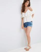 Thumbnail for your product : ASOS DESIGN Cold Shoulder Cami with Lace Trim