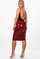 Thumbnail for your product : boohoo Plus Vinyl Skirt