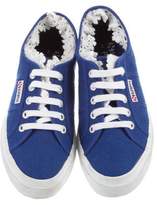 Thumbnail for your product : Superga Cotu Lace-Trim Sneakers