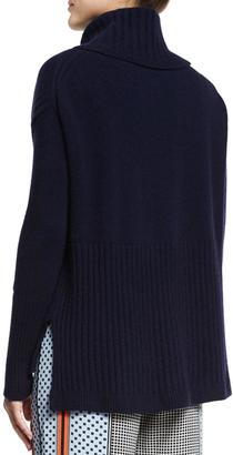 Derek Lam 10 Crosby Cashmere Turtleneck Pullover Sweater, Navy