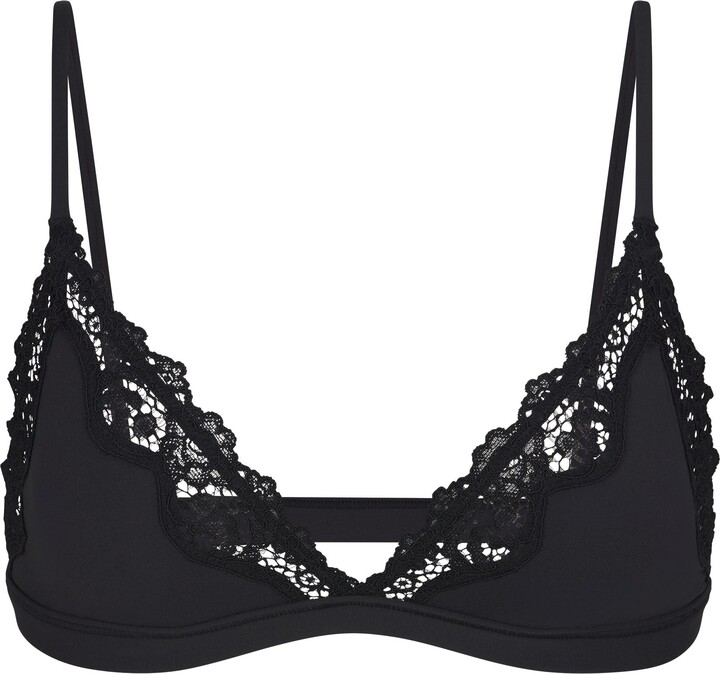SKIMS Lace-Trim Fits Everybody Scoop Bralette - ShopStyle Bras