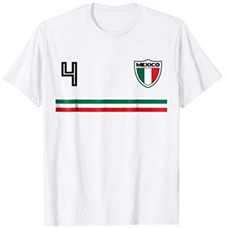 2018 Mexico Classic Jersey Soccer Team No. 4 Cup T Shirt