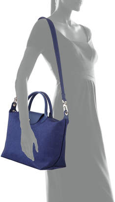 Longchamp Le Pliage Neo Denim-Print Top-Handle Bag