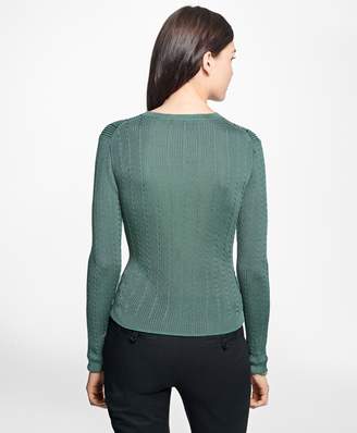 Brooks Brothers Long-Sleeve Rayon Crewneck Sweater