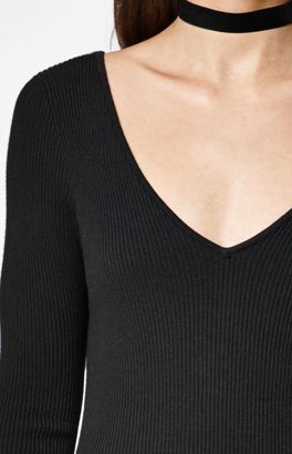 KENDALL + KYLIE Kendall & Kylie Double V Sweater Dress