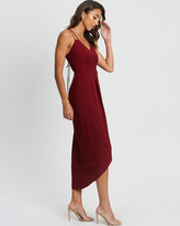 Thumbnail for your product : CHANCERY - Women's Red Midi Dresses - Marta Lace Up Midi - Size One Size, 12 at The Iconic