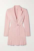 Thumbnail for your product : Norma Kamali Belted Stretch-crepe Mini Dress - Pastel pink