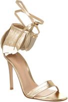Thumbnail for your product : Gianvito Rossi Feather 100 Metallic Leather Sandal