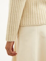 Thumbnail for your product : Jil Sander Raglan-sleeve Ribbed Wool-blend Sweater - Ivory