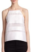 Thumbnail for your product : Milly Mesh-Paneled Trapeze Camisole