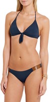 Thumbnail for your product : Vix Paula Hermanny Paula Hermanny Leather-trimmed Low-rise Bikini Briefs
