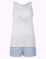 Thumbnail for your product : Marks and Spencer Bride Heart Print Short Pyjama Set