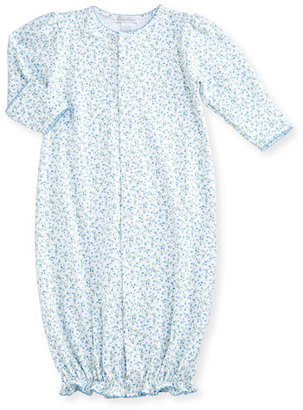 Kissy Kissy Spring Meadow Convertible Pima Sleep Gown, Blue/White, Size Newborn-Small