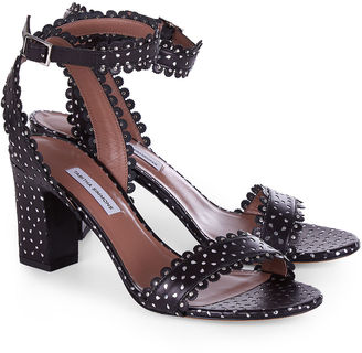 Tabitha Simmons Black Perforated Leather Leticia Sandals