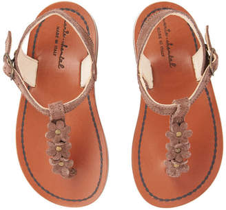 Marie Chantal Girls Leather Flower Sandals