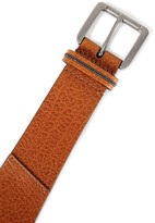 Thumbnail for your product : Brunello Cucinelli Bead-embellished pebbled-leather belt