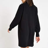 Thumbnail for your product : River Island Womens Black button front swing dress
