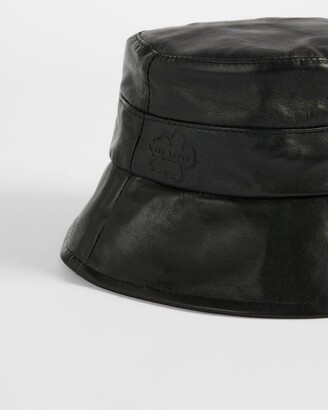 Ted Baker Wide Brim Leather Bucket Hat
