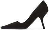 Thumbnail for your product : Prada Black Suede Curved Heels