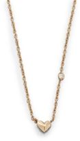 Thumbnail for your product : Sydney Evan Diamond & 14K Rose Gold Mini Heart Necklace