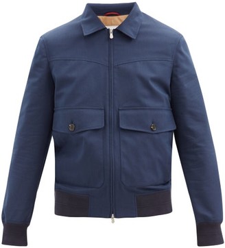 Brunello Cucinelli Patch Pocket Wool-blend Gabardine Jacket - Blue -  ShopStyle