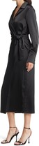 Thumbnail for your product : Charles Henry Long Sleeve Satin Midi Wrap Dress