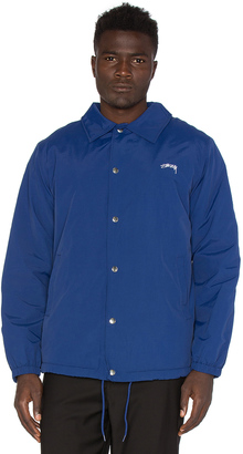 Stussy Smooth Stock Coach Jacket with Faux Fur Lining