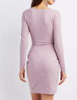 Thumbnail for your product : Charlotte Russe Surplice Bodycon Wrap Dress