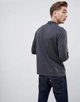 Thumbnail for your product : Original Penguin chunky rib mouline long sleeve polo slim fit embroidered logo in dark grey marl