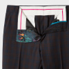Paul Smith Men's Slim-Fit Navy And Brown Check Wool Trousers