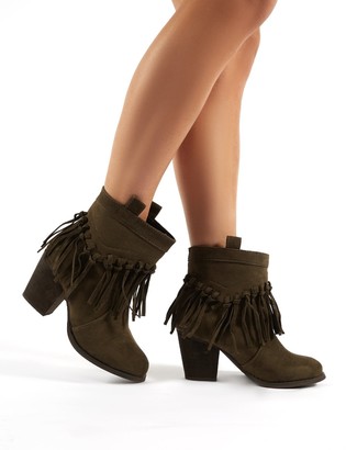 fringe ankle boots uk