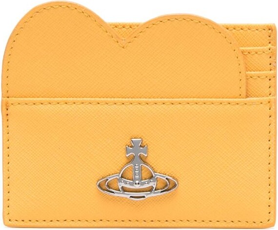 Vivienne Westwood■25SS_Saffiano Heart Card Holder Heart Card Holder in BLACK | Vivienne Westwood®