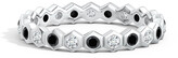 Thumbnail for your product : Natori Indochine 14k Hexagon Black & White Diamond Stacking Eternity Band Ring