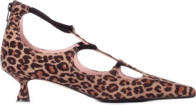 ANNA F. Pointed-Toe Cut-Out Detailed Pumps