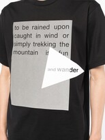 Thumbnail for your product : and wander logo-print cotton T-shirt