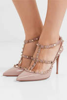 Thumbnail for your product : Valentino Garavani The Rockstud Patent-leather Pumps - Baby pink