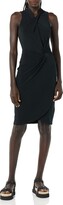 Thumbnail for your product : Amazon Essentials Women's Sleeveless Crossover Twist Neck Faux Wrap Dress