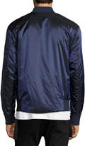 Thumbnail for your product : Helmut Lang Reversible Satin Bomber Jacket, Blue/Gray