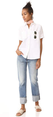 Madewell White Cotton Courier Shirt
